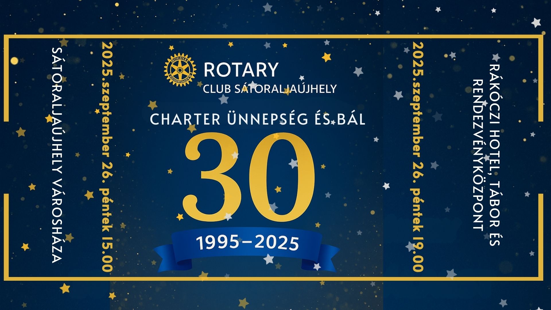 Rotary Club Sátoraljaújhely 30 éves Charter ünnepi bál